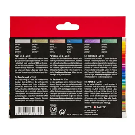 Amsterdam Standard Series 6 Color Pearl Acrylic Paint Set {7}