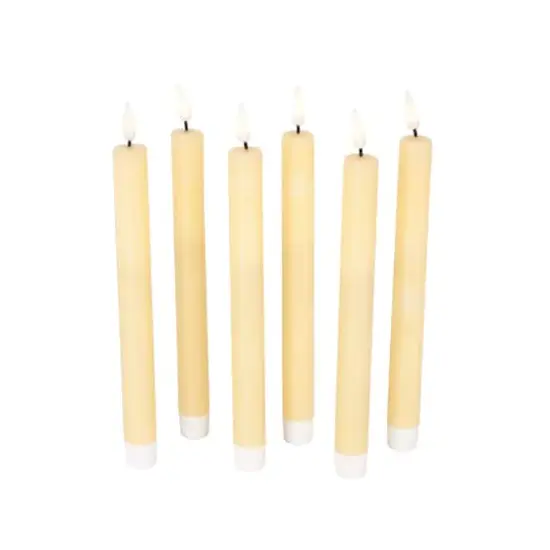 10" Flameless Wax Candles with Remote Control, 6ct. Yellow {3}