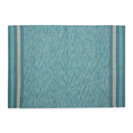 DII&reg; Modern Stripe Variegated Handwoven Recycled Yarn Rug, 2ft. x 3ft. Smoke Blue {1}