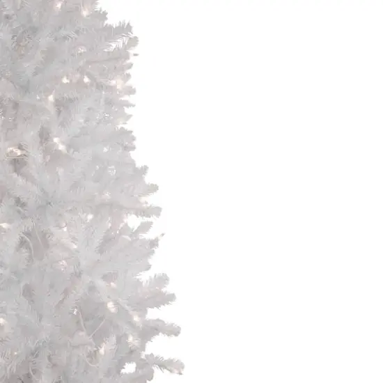 7.5ft. Pre-Lit Rapids White Pine Pencil Artificial Christmas Tree, Clear Lights {4}