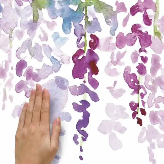 RoomMates Watercolor Wisteria Peel & Stick Giant Wall Decals {6}