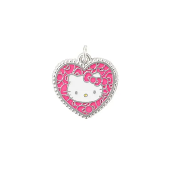 Hello Kitty&reg; Pink Mosaic Heart Enamel Charm {1}
