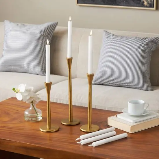 10" Flameless Wax Candles with Remote Control, 6ct. White {9}