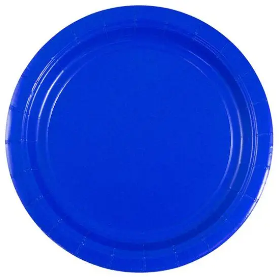 JAM Paper 7" Paper Party Plates, 50ct. Royal Blue {1}
