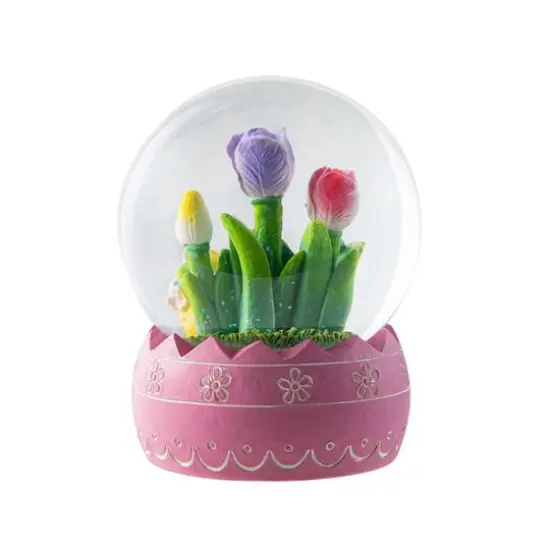 Glitzhome&reg; 5" Easter Chick Family Waterglobe {8}