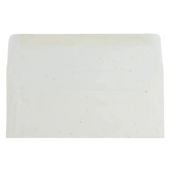 JAM Paper 4.125" x 9.5" Business Translucent Vellum Envelopes, 25ct. White with Copper Flakes {4}