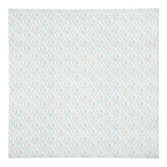 Quatre Cotton Twill Napkin Blue on White {1}