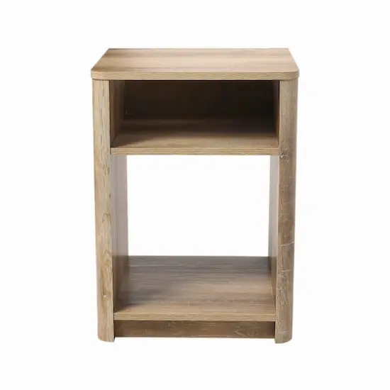 Hello Honey&reg; Coastal Oak End Table with Storage {5}