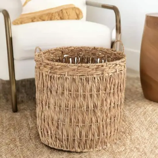 Household Essentials Tall Hyacinth Wicker Floor Basket {1}