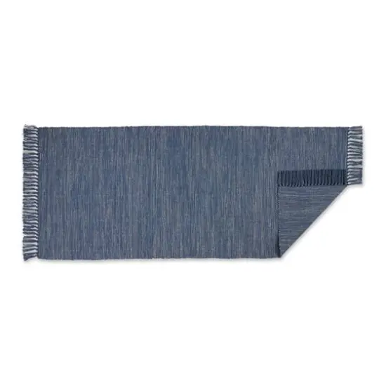 DII&reg; 2-Tone Ribbed Rug, 2.5ft. x 6ft. French Blue/Off White {7}