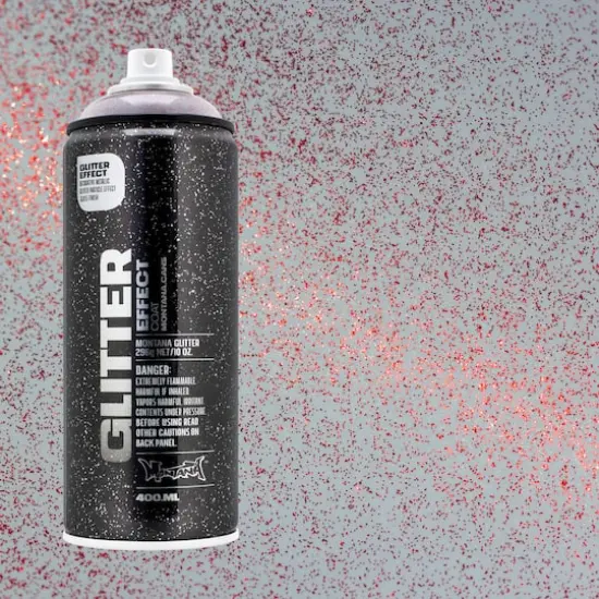 Montana&trade; Cans Glitter Effect Spray Paint, 400mL X-Mas Red {4}