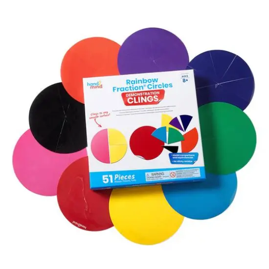 Hand2mind&reg; Rainbow Fractions&reg; Circles Demonstration Clings {1}