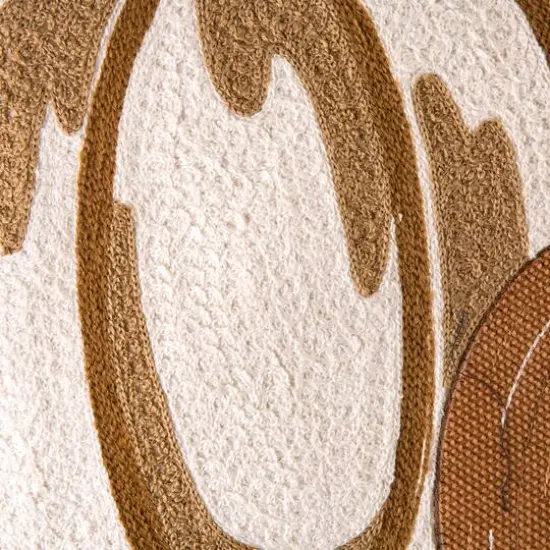 Glitzhome&reg; Cotton Embroidered Pumpkin Pillow Cover {6}