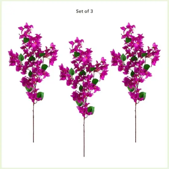 47" Purple Bougainvillea Flower Stems, 3ct. {4}