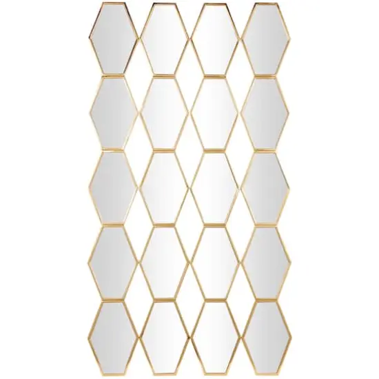 Gold Diamond & Hexagon Wall Mirror {1}