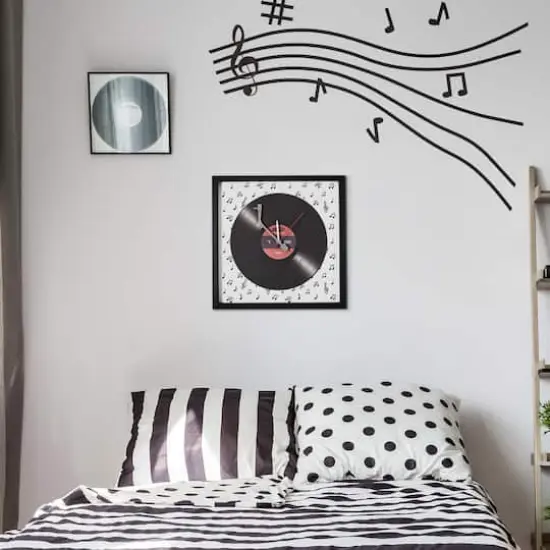 American Art Decor Framed Vinyl Wall Clock {4}