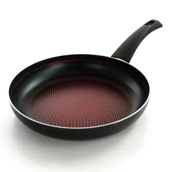 Gibson Home&reg; Piletti 10'' Aluminum Frying Pan Black and Red {7}