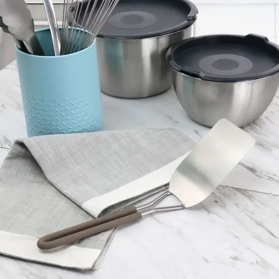 Martha Stewart Everyday Taupe Stainless Steel Spring Turner {5}