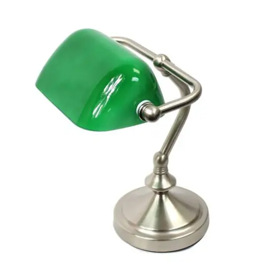 Simple Designs 9" Traditional Banker's Lamp with Glass Shade Green {7}