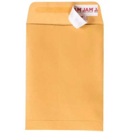 JAM Paper 5.5" x 7.5" Brown Kraft Open End Catalog Manila Envelopes {4}