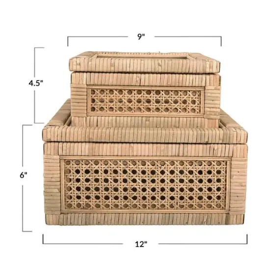 Hello Honey&reg; Cane & Rattan Display Box with Glass Lid Set {7}