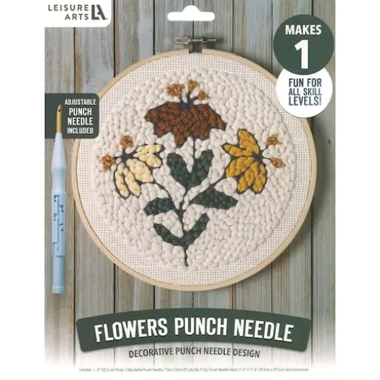 Leisure Arts Flowers Punch Needle Mini Maker Kit {1}