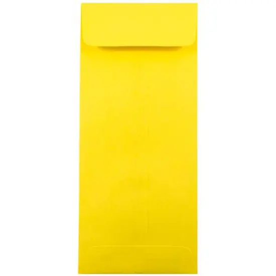 JAM Paper 4.5" x 10.37" Brite Hue Yellow Policy Business Envelopes, 25ct. {1}