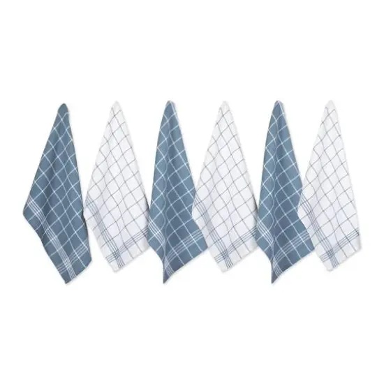 DII&reg; Waffle Weave Dishtowels, 6ct. Gray {2}