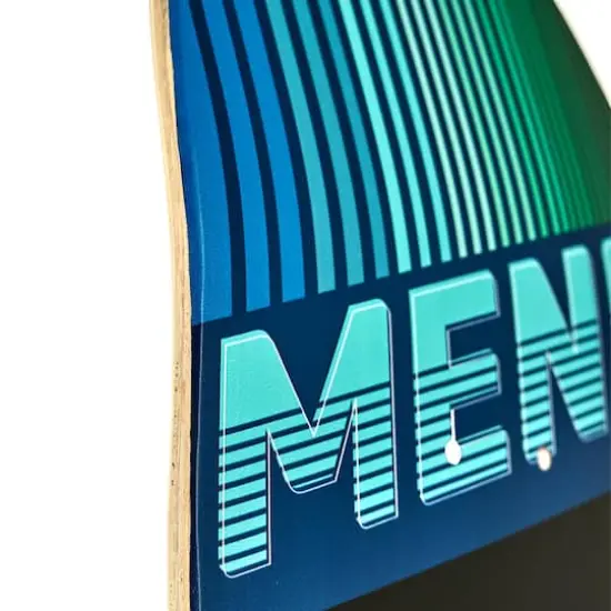 American Art Decor Wood Skate Chalkboard Menu, Blue, 8" x 31.5" Wall Decor {5}