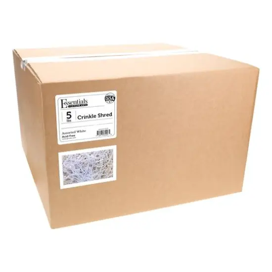 Essentials by Leisure Arts Crinkle Shred Box, 5lb. Assorted White {4}