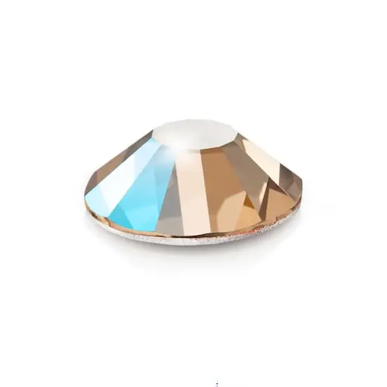Preciosa MAXIMA SS16 Aurora Borealis Flatback Czech Crystals, 144ct. Light Colorado Topaz AB {4}