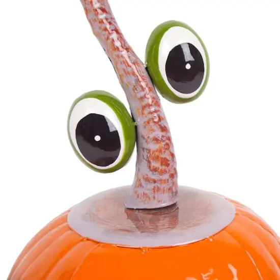 15" Floating Eyes Pumpkin Metal Tabletop D&eacute;cor {4}