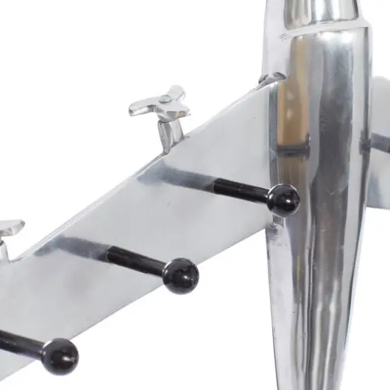 Silver Aluminum Contemporary Wall Hook {5}