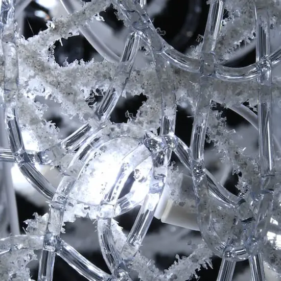 Glittered Silver & White Gift Box Set with White Twinkle LED Lights {4}