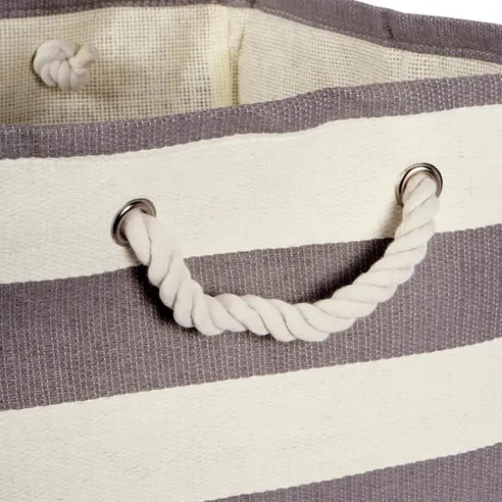DII&reg; 16" Striped Woven Paper Storage Cube Gray {6}