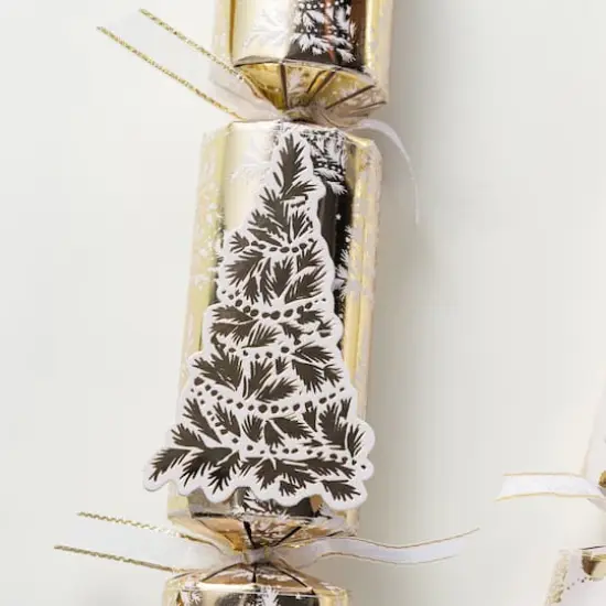 Glitzhome® 12PK 1.5"D x 10"H Christmas Tree Party Crackers with Gift Contents {5}