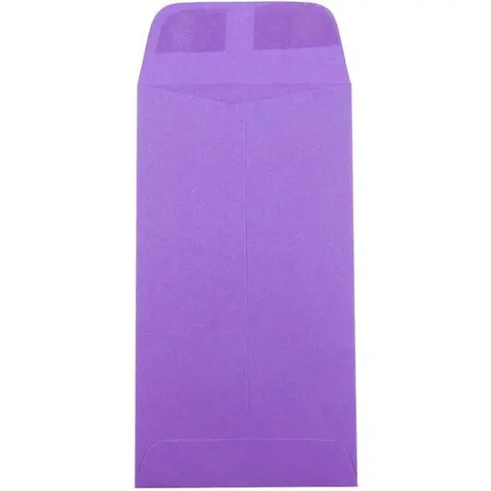 JAM Paper 3.5" x 6.5" Coin Business Envelopes, 50ct. Purple {4}