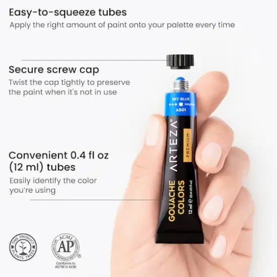Arteza&reg; 24 Color Gouache Paint Set {2}