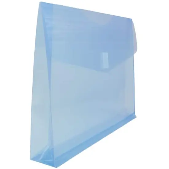 JAM Paper 9.75" x 13" Plastic Hook & Loop Closure Envelopes, 12ct. Blue {5}