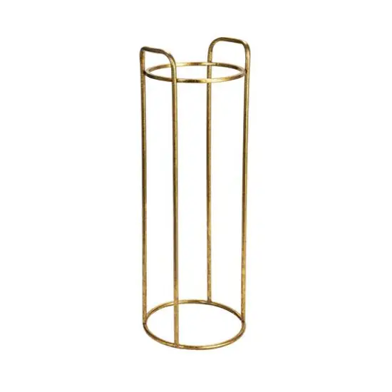 Hello Honey&reg; Cream & Gold Metal Planter Set on Stands {6}