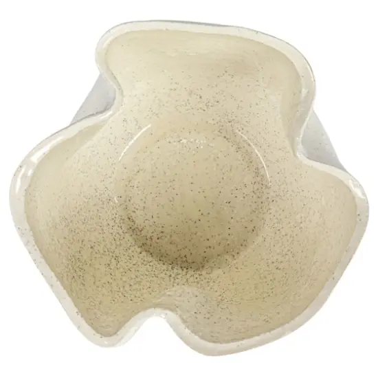 Hello Honey&reg; 7.25" White Sand Finish Ruffled Stoneware Planter {7}