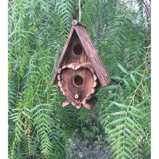 11'' Lovely Heart Shape Birdhouse {3}