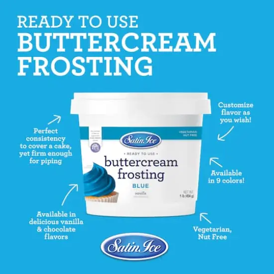 Satin Ice&reg; Buttercream Frosting Blue {6}