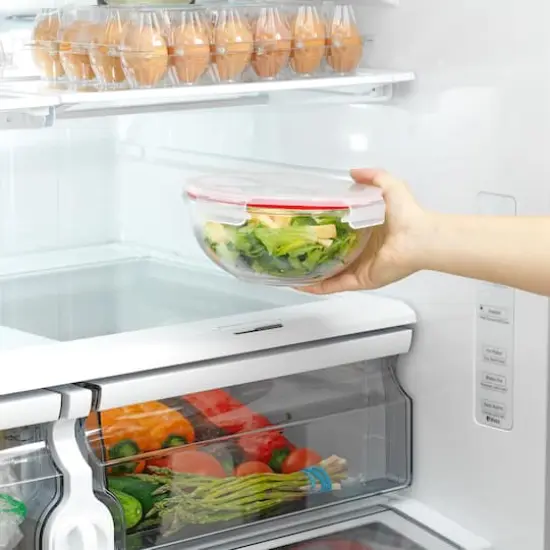 JoyJolt&reg; Red Glass Mixing Bowls Set {7}