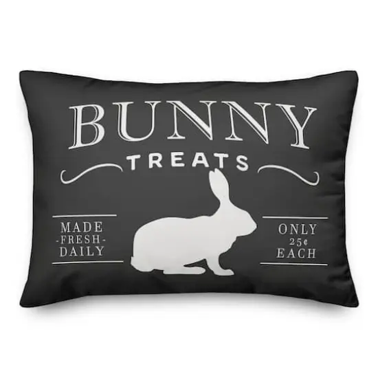 Bunny Treats Pillow 14" x 20" Throw Pillow {1}