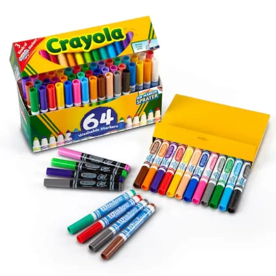 Crayola&reg; Washable 64 Color Broad Line Markers {5}