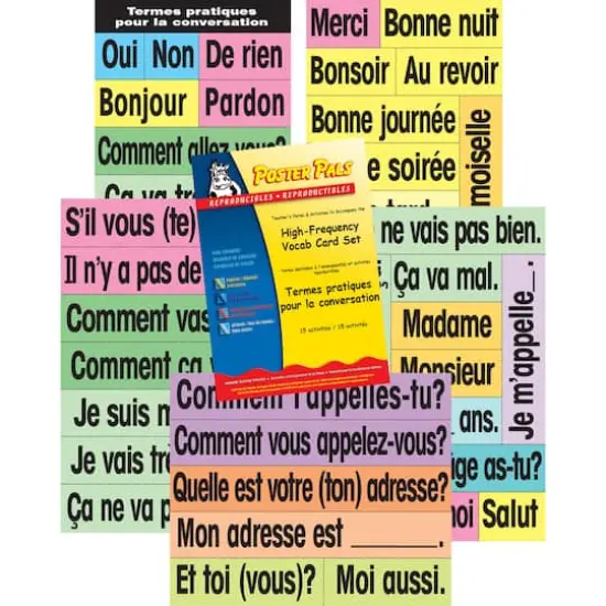 Poster Pals&reg; French High-Frequency Vocabulary Card Set {1}