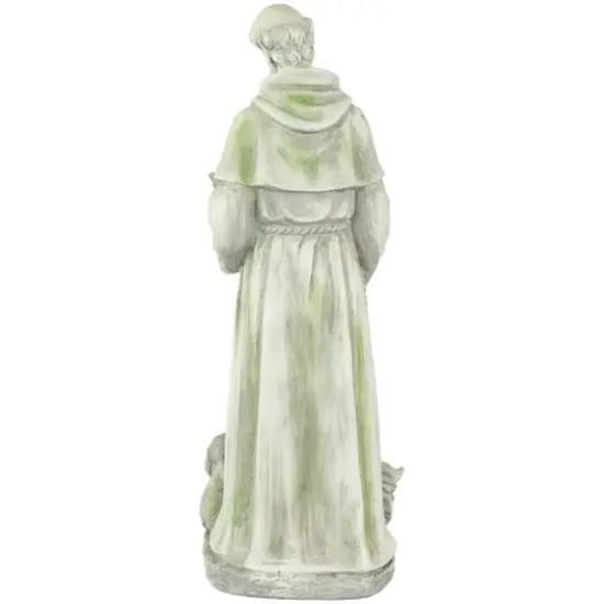 23.5" Religious St. Francis of Assisi Bird Feeder Outdoor Garden Statue {6}