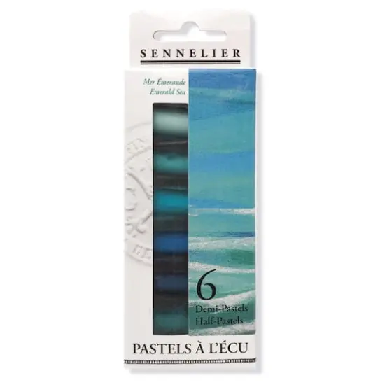 Sennelier Emerald Sea Extra-Soft Half-Pastel Set, 6ct. {1}