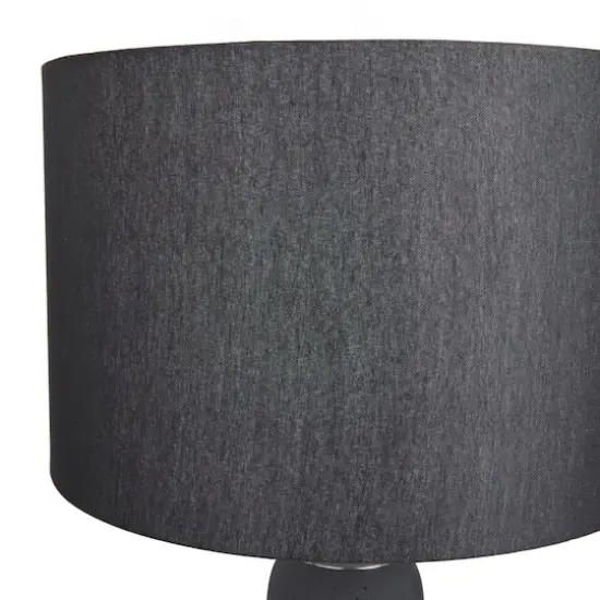 Brown Cement Modern Table Lamp, 23" x 14" x 14" {7}
